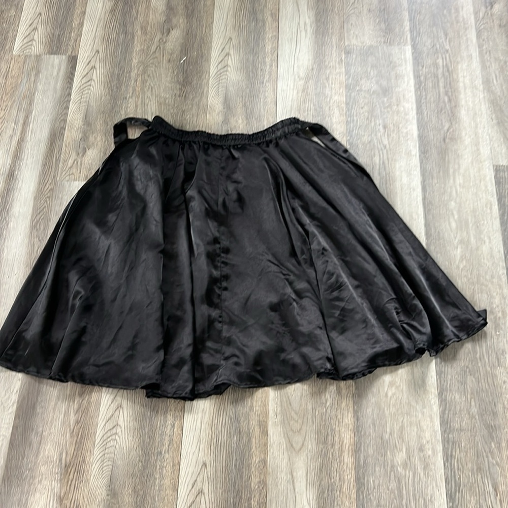 Lovely Cato Black Fancy Silky Flowy A Line Skirt Medium - Picture 7 of 9
